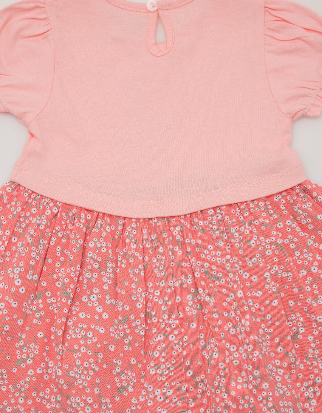 Pipiniko Short Sleeve Midi Dress Combi Knit Bunny