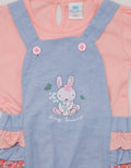 Pipiniko Short Romper Over All Pants Set Side Ruffle