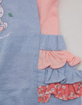 Pipiniko Short Romper Over All Pants Set Side Ruffle