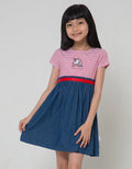 Little M Short Sleeve Midi Dress Salur Unicorn