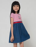 Little M Short Sleeve Midi Dress Salur Unicorn