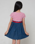 Little M Short Sleeve Midi Dress Salur Unicorn