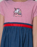 Little M Short Sleeve Midi Dress Salur Unicorn