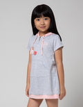 Little M Short Sleeve Midi Dress Hoody Giraffe