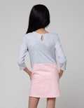 Little M Long Sleeve Midi Dress Overall Giraffe