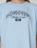 Details Short Sleeve T-Shirt Loose Fit Crop Tee-Varsity Print