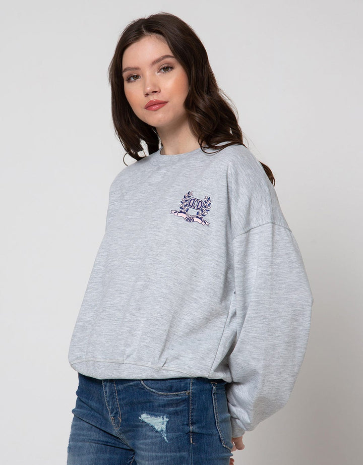 Details Sewn Embro Sweater Wanita