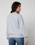 Details Sewn Embro Sweater Wanita