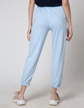 Details Stripe All Over Celana Panjang Wanita