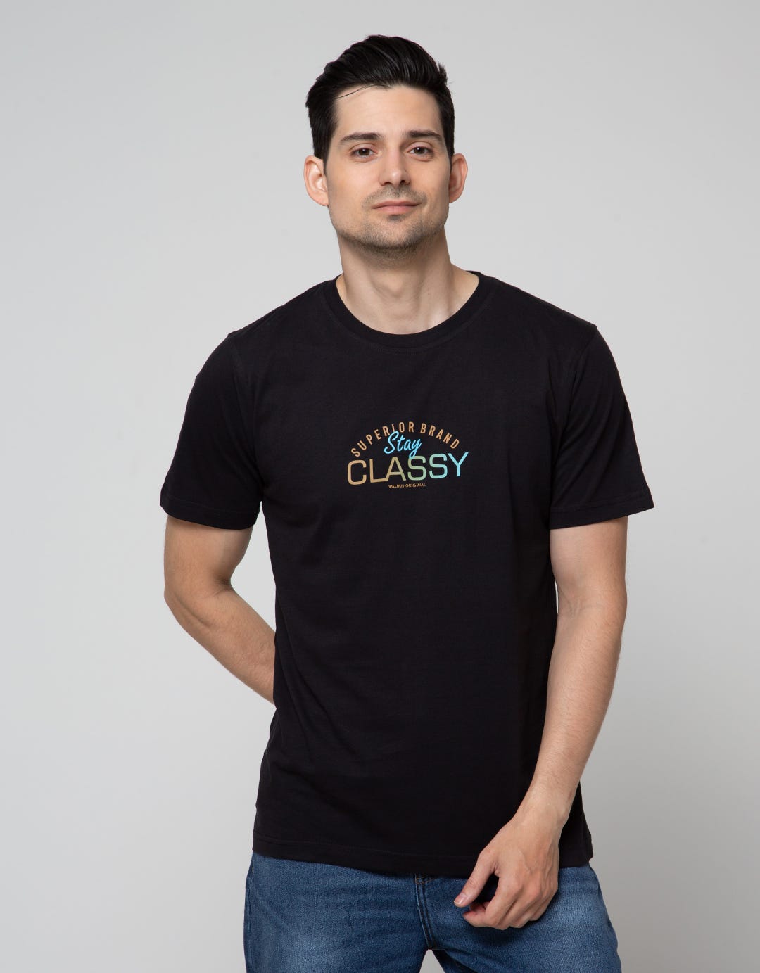 Walrus T-Shirt Studio Print Stay Classy