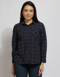 Expand Plaid Checks Blouse Wanita