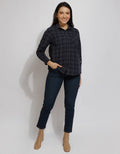 Expand Plaid Checks Blouse Wanita