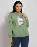 Expand Denim Sweatshirt Print Wanita