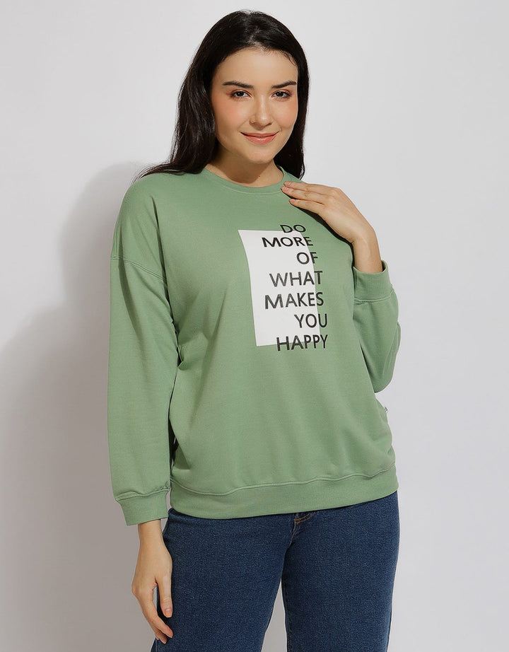 Expand Denim Sweatshirt Print Wanita