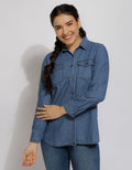 Expand Denim Blouse Wanita