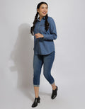 Expand Denim Blouse Wanita