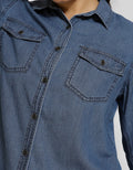 Expand Denim Blouse Wanita