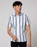 Cardinal Jeans Kemeja Lengan Pendek Multi Stripe