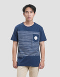 Cardinal Jeans Stripe Print Kaos Lengan Pendek Pria