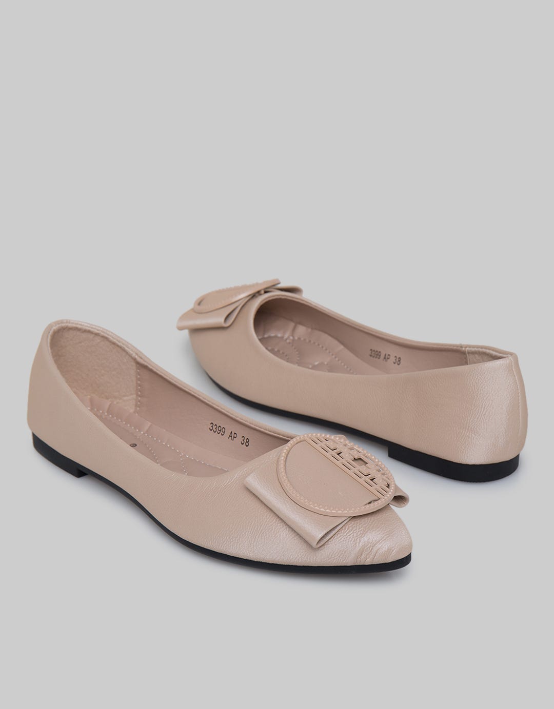 Laviola Round Ribbon Flat Shoes Wanita