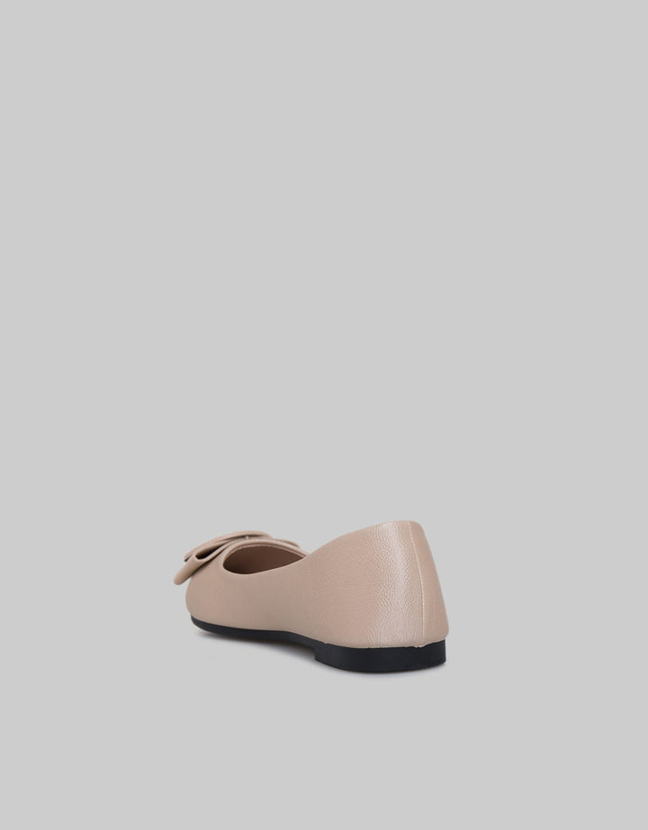 Laviola Round Ribbon Flat Shoes Wanita