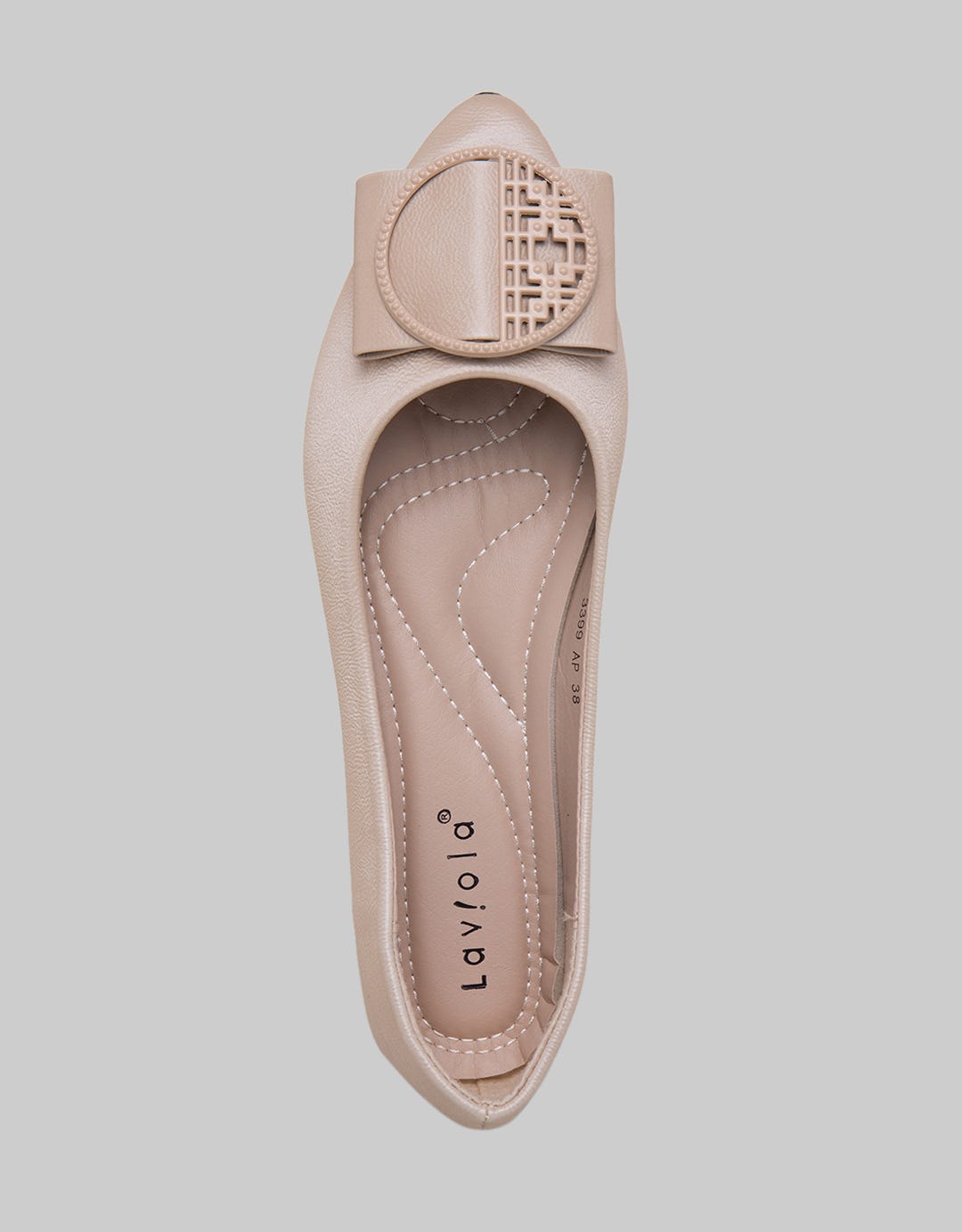 Laviola Round Ribbon Flat Shoes Wanita