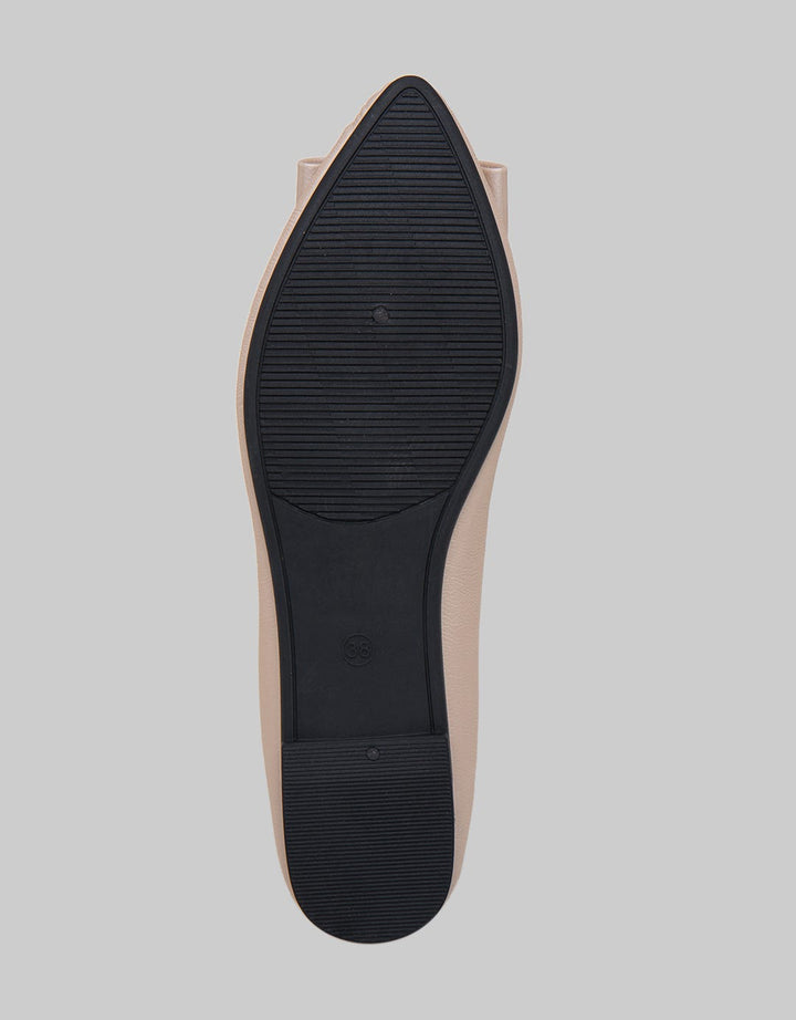 Laviola Round Ribbon Flat Shoes Wanita