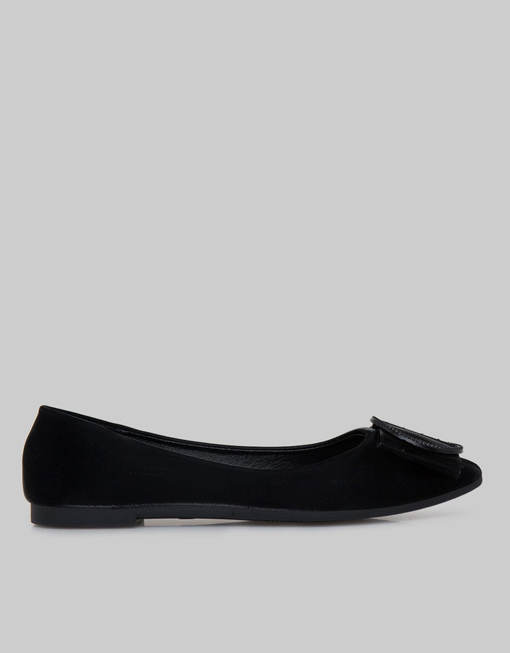 Laviola Round Ribbon Flat Shoes Wanita
