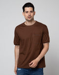 Details Short Sleeve T-Shirt R Neck Tencel Solid With Pocket