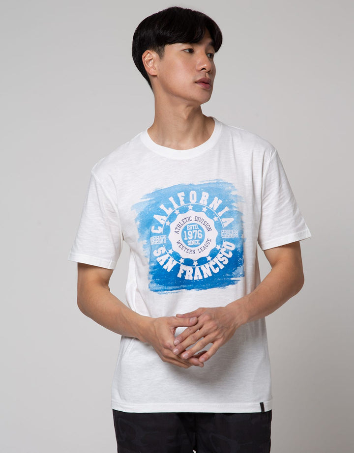 Details Short Sleeve T-Shirt Print Splash Waterbase Flocking