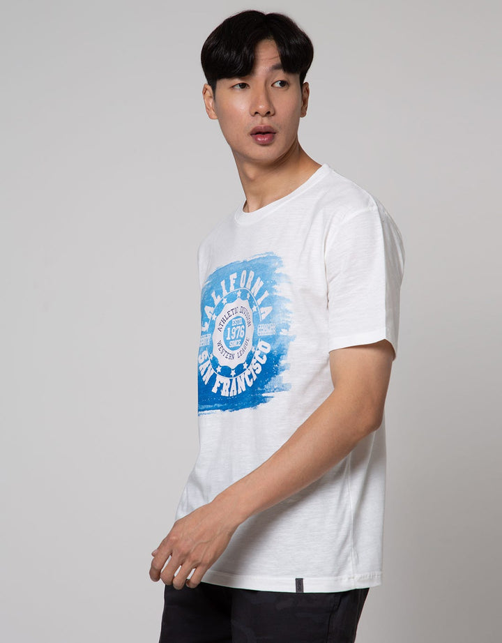 Details Short Sleeve T-Shirt Print Splash Waterbase Flocking