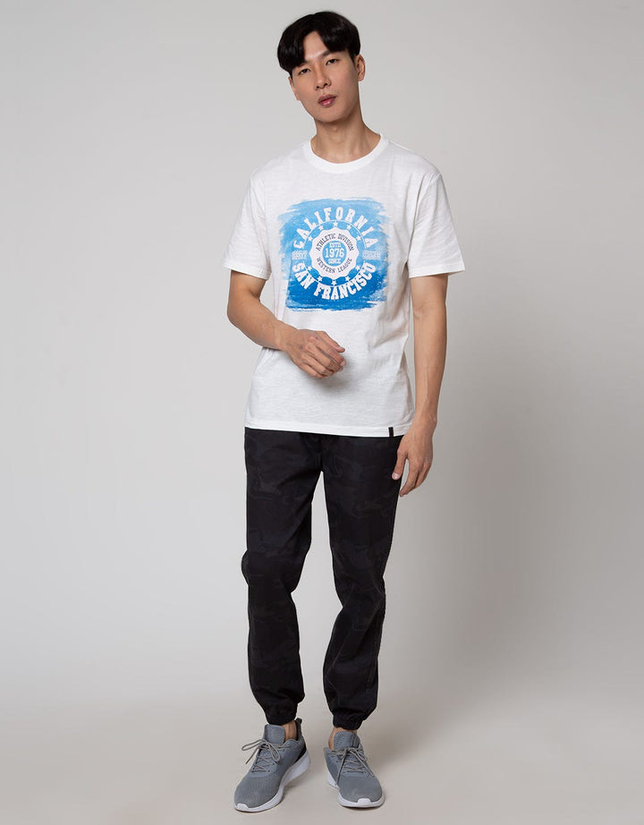 Details Short Sleeve T-Shirt Print Splash Waterbase Flocking