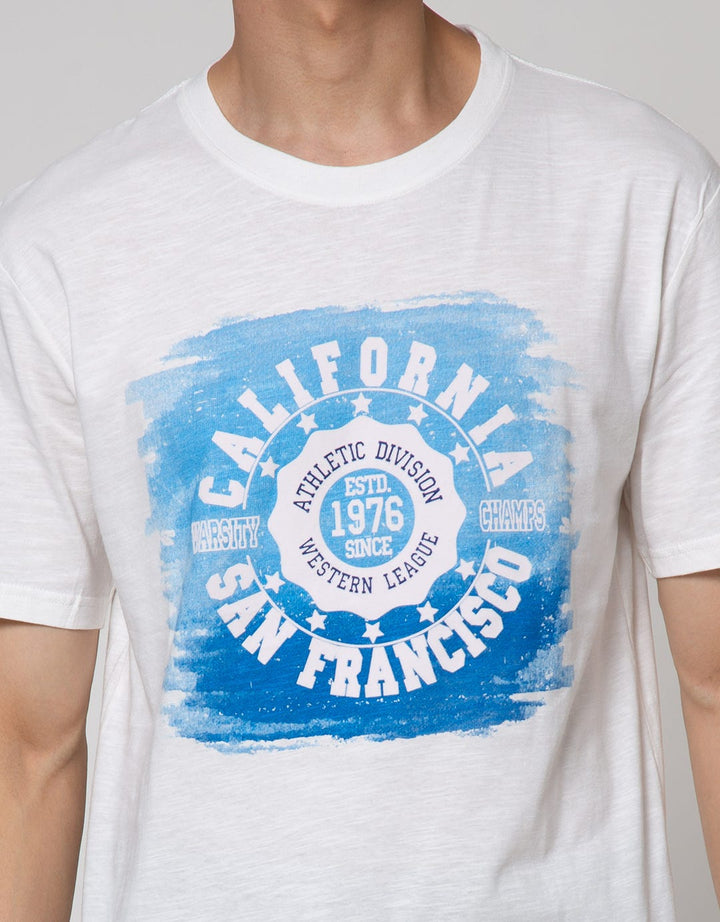 Details Short Sleeve T-Shirt Print Splash Waterbase Flocking