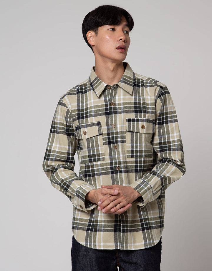 Details Jacket Kemeja Flannel Check