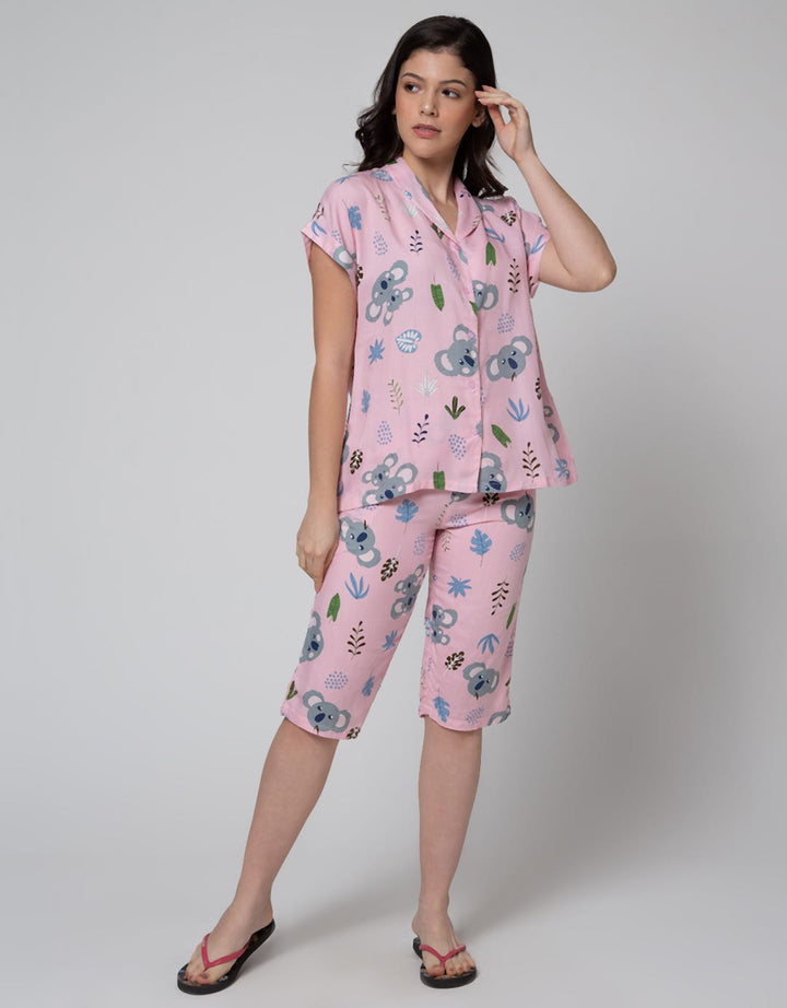 Nevada Double Koala Capri Piyama Wanita