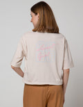 Details Sweatshirt Short Sleeve With Collar And Back Print