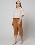 Details Sweatshirt Short Sleeve With Collar And Back Print