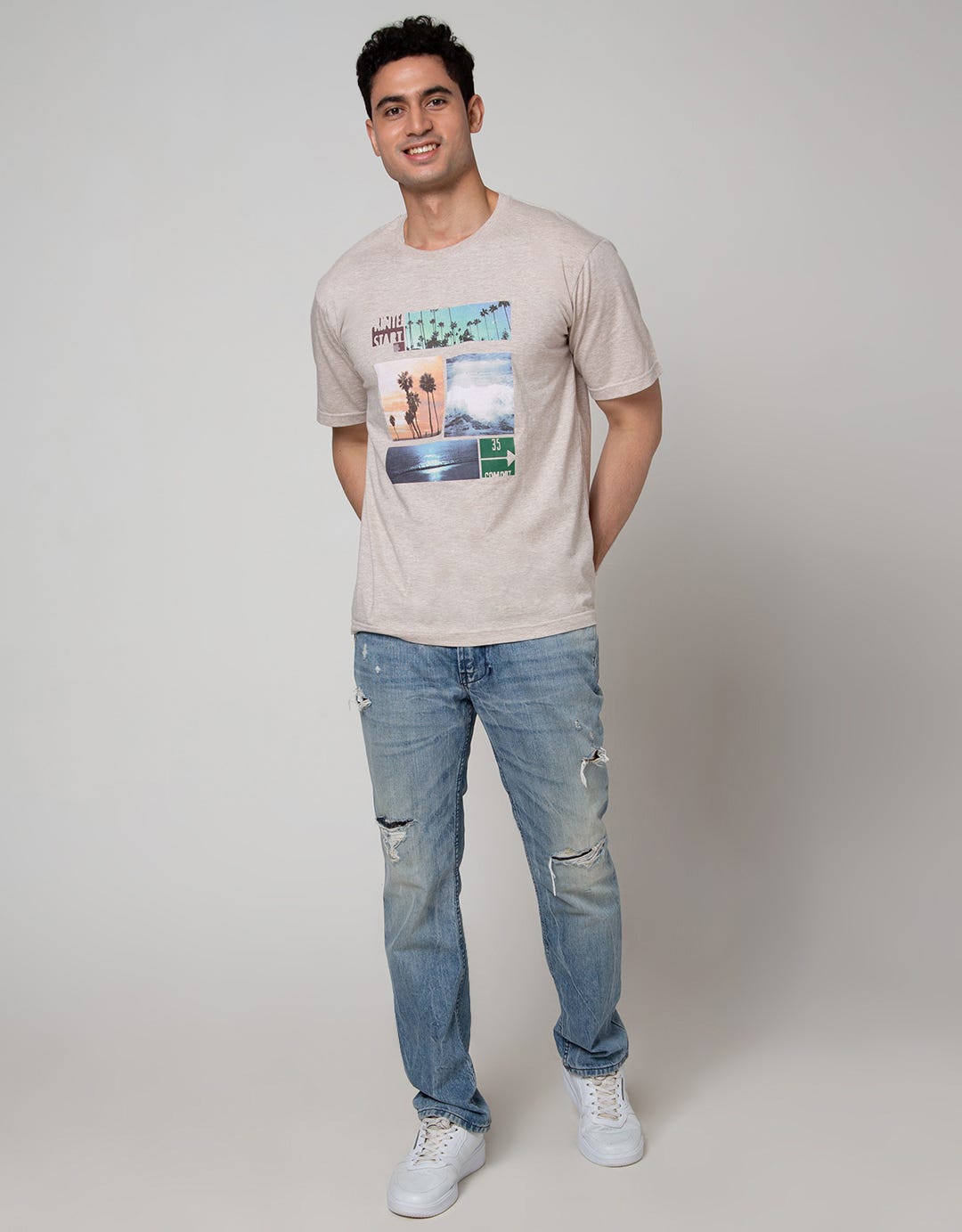 T Zone Short Sleeve T-Shirt Photoprint Theme Pop City Start