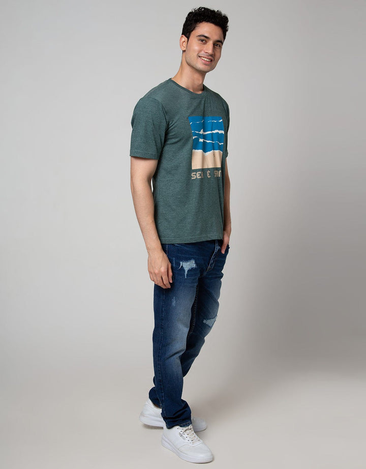 T Zone Pop City Print Kaos Pria