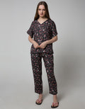 St. Yves Women Short Sleeve Pyjama Pants Papper Flower