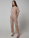 St. Yves Women Short Sleeve Pyjama Pants Papper Flower