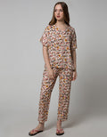 St. Yves Women Short Sleeve Pyjama Pants Papper Flower