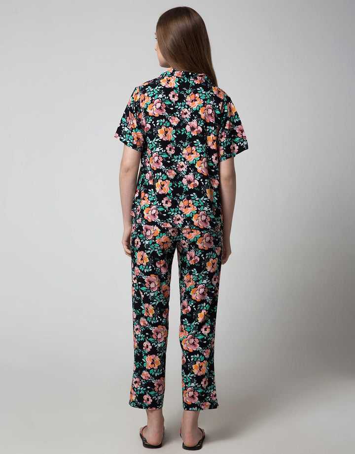 St. Yves Women Short Sleeve Pyjama Pants Water Lotus