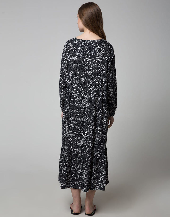 St. Yves Women Long Sleeve Maxi Dress Fallen Leaves