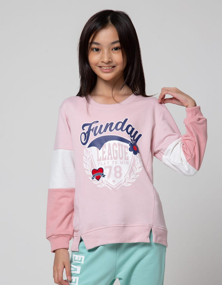 Nevada Varsity Cut Sweater Anak Perempuan