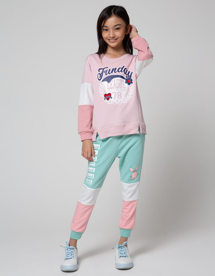 Nevada Varsity Cut Sweater Anak Perempuan