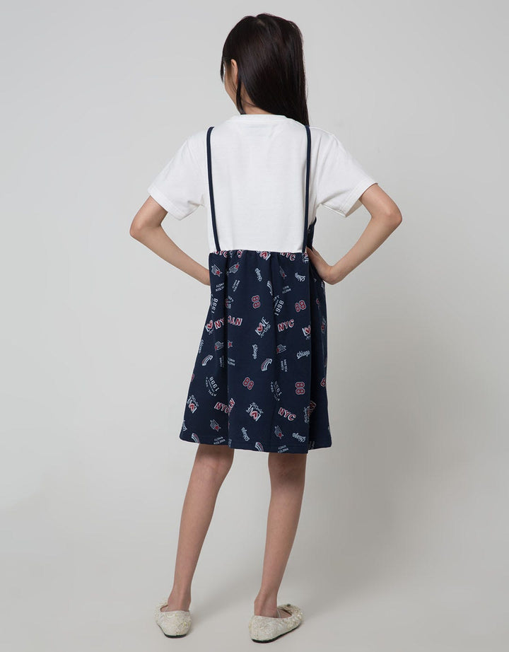 Nevada Midi Dress Overall Print Varsity