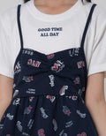 Nevada Midi Dress Overall Print Varsity