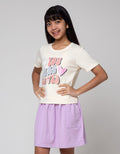 Nevada Short Sleeve Midi Dress With Skirt Choose Happy