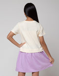 Nevada Short Sleeve Midi Dress With Skirt Choose Happy